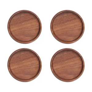 Premium Quality Handmade Eco-Friendly Durable Trendy Wooden Coasters Set with Customizable Shapes (<b>Round</b>/Rectangle) - Product Image 2