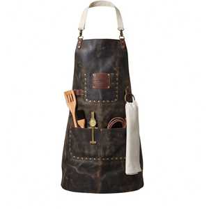 Delantal de Cuero Genuino para Soplador de Vidrio, Resistente al Calor y a los Olores, Protección Reforzada - Equipo Profesional de Seguridad Industrial para Estudio - Product Image 2