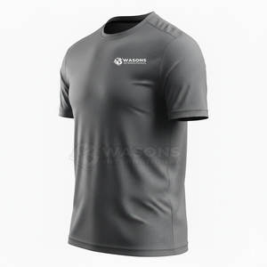 T-shirt en polyester à séchage rapide pour activités de plein air et fitness estival, couleur unie tendance - Product Image 5