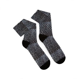 New Custom Men's Crew <b>Socks</b> Digital Printing Patchwork Pattern Breathable Knitted Autumn Daily Wear Spandex <b>Polyester</b> <b>Socks</b> - Product Image 1
