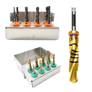ชุดดอกสว่านรากฟันเทียม8ชิ้นชุดดอกสว่านผ่าตัดทางทันตกรรมเคลือบไทเทเนียมแบบแมนนวล - Product Image 1