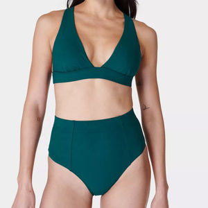 <b>Wire</b> Free 3/4 Cup Removable Padded Cups Women's Comfort <b>Bra</b> Set Soft Breathable Everyday Wear Yoga Fitness Lingerie Set - Product Image 4