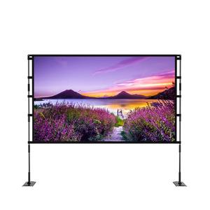 Écran de projection portable de 120 pouces, facile à installer, 16:9, pliable, pour l'extérieur, support en tissu polyester, aluminium léger haute résistance - Product Image 1