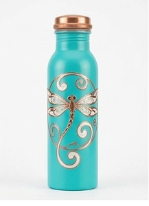 ขวดน้ำทองแดงลายจีนโบราณแบบพกพาสำหรับเดินทาง - Product Image 2