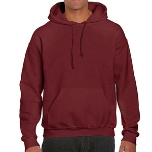 2021 Sudadera con capucha roja para hombre fábrica al por mayor OEM bordado de punto en blanco impermeable Anti-retráctil de talla grande sostenible - Product Image 1