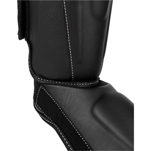 Espinilleras de Cuero Vacuno Negro para Hombre, para Entrenamiento de MMA, Boxeo y Muay Thai, con Función de Protección - Product Image 6