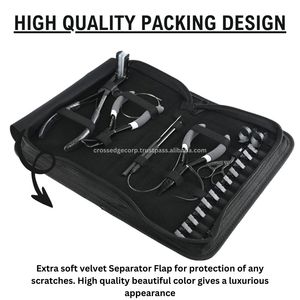Kit de herramientas de extensión de cabello de color negro con estuche Kit de alicates de cuentas de aplicación con herramienta de bucle de tracción Agujas tipo C y pinzas para el cabello - Product Image 5