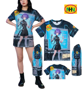 T-shirts Tie-Dye Grande Taille OEM en Gros, Polyester Décoloré, Décontractés avec Impression par Sublimation et Logo par Transfert Thermique, Usine BD - Product Image 5