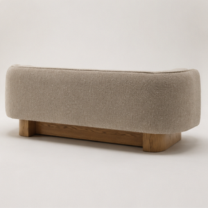 Sofá Moderno de Lujo Curvo Tapizado con Base de Madera Sólida para Sala de Estar, Apartamento, Hotel, Villa, Resort, Muebles de Salón - Product Image 4