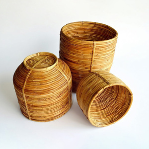 <b>Cheap</b> Hand Woven Rattan Flower Plant <b>Basket</b> Pots From Vietnam Unique Design Planter Pot Garden Decor - Product Image 5