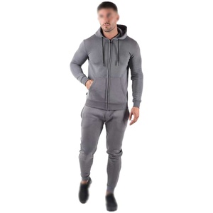 Venta al por mayor de alta calidad de los hombres con capucha Jogger chándal a prueba de viento cremallera impresa entrenamiento deportivo chándal de maternidad - Product Image 3