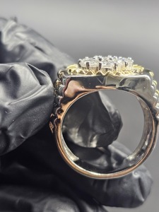 Hip Hop Moissanite Cluster Iced Out Men’s Ring 925 Silver 14K <b>Gold</b> Plated Luxury Bling <b>Tester</b> Pass Statement Jewelry - Product Image 2