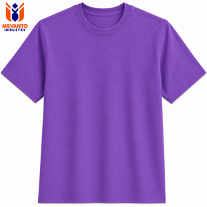 Camiseta de Algodón Morado Personalizada 100% Algodón para Hombre, Camisetas Lisas Premium de Manga Corta |   Camiseta con estampado serigrafiado, transpirable y antipilling - Product Image 1