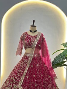 Latest Women Traditional Butterfly Net Lehenga Choli with <b>Sequins</b> Embroidery and Net Dupatta Set for Party - Product Image 3
