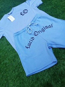 Unisex 100% Cotton Summer Jogger Sweat <b>Shorts</b> Custom Embroidered Men's Casual Streetwear Anti-Wrinkle Eco-Friendly Fleece Mens - Product Image 3
