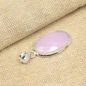 Joyería de Calcedonia Rosa, Plata de Ley 925, Hermoso Colgante Hecho a Mano, Último Diseño, Regalo de Boda - Product Image 3