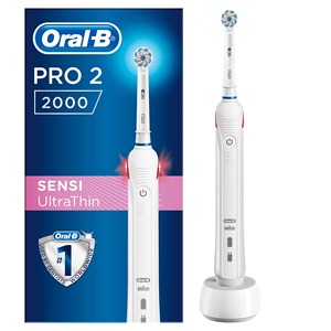 Cepillo de Dientes Eléctrico Recargable <span class=keywords><strong>Oral</strong></span> <span class=keywords><strong>B</strong></span> <span class=keywords><strong>Pro</strong></span> 2 <span class=keywords><strong>2000</strong></span> con Indicador de Presión para un Cuidado Dental Diario Fácil, una Elección Inteligente - Product Image 1
