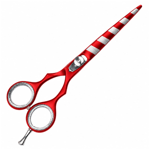 Ciseaux de coiffure professionnels 5,5'' en acier inoxydable pour barbe, avec bande argentée, vis réglable, pour droitiers, pour salon - Product Image 5
