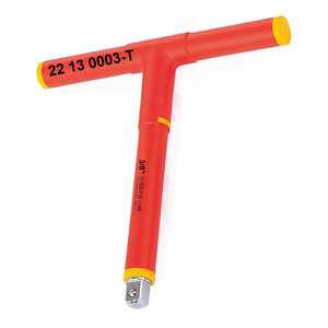 Llave de manivela en T aislada de 3/8" x 197x206.5 mmL 1000V con certificado GS-VDE - Product Image 1