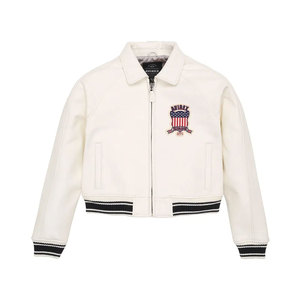 Premium Quality Custom Size Men Embroidery Avirex <b>Jackets</b> Customized Made 100% Cowhide Genuine Men Avirex Leather <b>Jackets</b> - Product Image 1