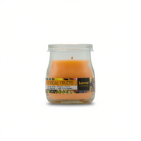 Vela Aromática de Parafina Moderna con Aroma a Frutas, 100g, en Frasco de Vidrio, Decoración para el Hogar