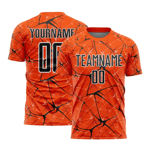 Maillot de football rouge respirant en maille, personnalisable avec numéro, pour équipe, impression par sublimation, col rond, manches courtes, vente chaude - Product Image 1