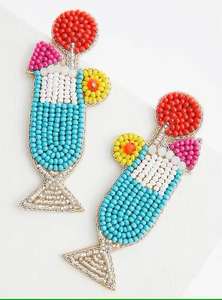 Boucles d'oreilles artisanales de haute qualité avec broderie par sublimation, motif perle, cadeaux personnalisés pour filles, Noël, mariages, fêtes - Product Image 4