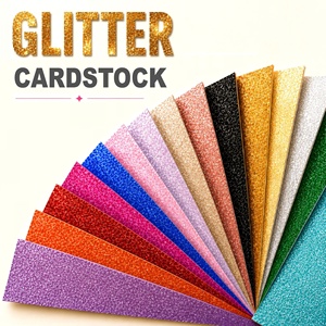 A4 Glitter Film Cardstock 250gsm <b>Paper</b> for Cardmaking Scrapbooking Journals Invitations Gifts DIY Craft Decoration - Product Image 1