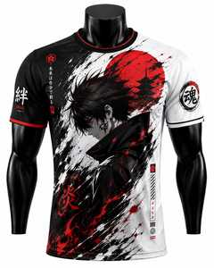 เสื้อยืดผ้าฝ้ายโอเวอร์ไซส์ลายอนิเมะเฮฟวี่เวท - Product Image 4