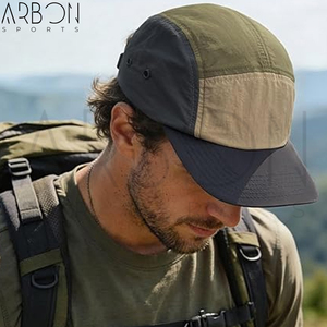 Casquettes 5 panneaux de style Techwear multicolores, légères, en nylon de bonne qualité, pour le sport en plein air, la course à pied et la randonnée, avec sangle réglable. - Product Image 2