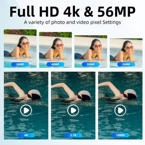 Caméra étanche 4K 56MP avec double écran 3.0'' et 2.0'', caméra de plongée sous-marine 10FT 3M, zoom 18X pour la plongée et le snorkeling - Product Image 3