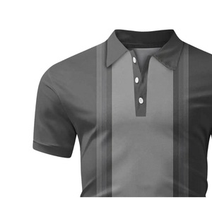 Chemise en coton tricoté anti-rides pour homme, tissu respirant de qualité supérieure, manches courtes, poche imprimée, confortable, légère et élégante - Product Image 2