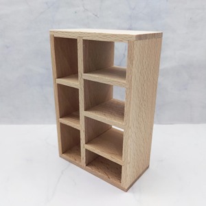 Estante de almacenamiento de madera en miniatura, escala 1:12, muebles para casa de muñecas, estante de exhibición, decoración moderna, artesanía para mayores de 14 años - Product Image 3