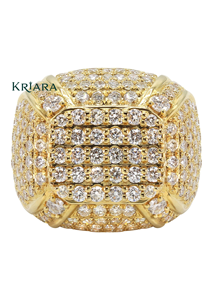 Bague pour homme en argent 925 avec diamant de laboratoire taille brillant rond, style hip-hop, couleur D, pour usage quotidien - Product Image 3