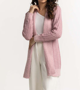 Suéter informal de invierno para mujer, de manga murciélago, holgado, transpirable, de punto de poliéster, largo. - Product Image 4