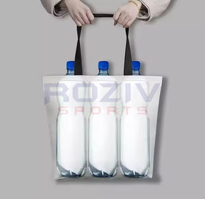 Sacs fourre-tout en coton biologique personnalisés avec motif de lettres simples, en vrac, grands, réutilisables, avec logo - Product Image 3