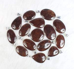 Hessonite ธรรมชาติขายส่งมือเรียบขัดหลวมสร้อยคอจี้อัญมณีที่มีการตั้งค่าฝาที่น่าตื่นตาตื่นใจเครื่องประดับที่ดี - Product Image 6