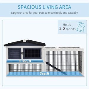 Outdoor Rabbit Hutch Premium Pet Cage for Small Animals Weather Resistant and Easy to Assemble - Product Image 2