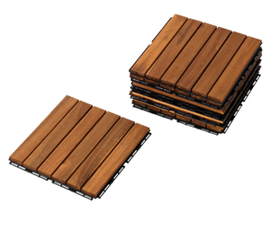 BeNK - Baldosas de Madera de Acacia Encajables Modernas de 30x30 cm, Ecológicas, Resistentes al Agua, con 1 Año de Garantía para Uso en Exteriores - Product Image 5