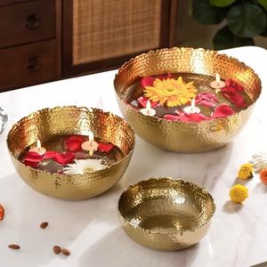 Handmade Metal Urli Bowl with Unique Texture for Artistic Home Decor and Gifting - Product Image 3
