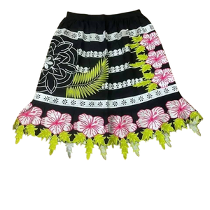 Women's Pohnpei Skirts Embroidered Island Embroidered Skirt Elastic Waist Knee-Length Summer Style Chiffon Fabric - Product Image 1