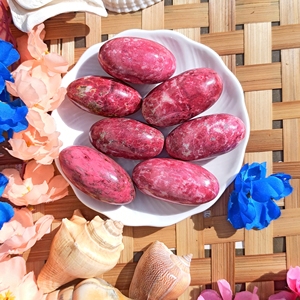 Tulita Natural Ovalada Pulida a Mano, Gema Rosa, Cristal Sagrado para Meditación, Reiki, Chakra, Energía, Colección Espiritual, Decoración - Product Image 5