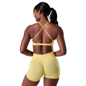 เสื้อชั้นในกีฬาไร้ตะเข็บสำหรับผู้หญิง สายรัดไขว้หลัง ยืดหยุ่นสูง เหมาะสำหรับโยคะ ฟิตเนส ออกกำลังกาย ชุดกีฬา OEM - Product Image 3