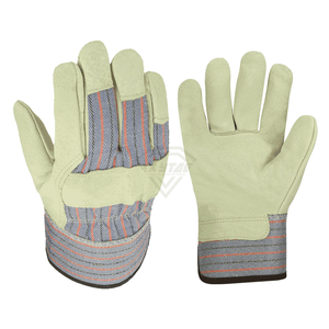Gants de travail en cuir de sécurité, longueur poignet, respirants, style uni, pour extérieur, printemps automne, durables, haute qualité, pour le jardinage - Product Image 1