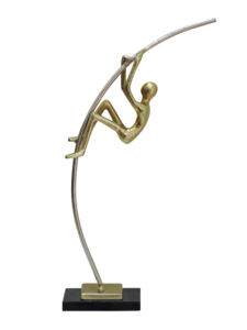 Escultura Contemporánea de Atleta con Barra de Aluminio, Figura Deportiva Abstracta, Estatua Metálica Moderna, Decoración Deportiva para el Hogar y la Oficina - Product Image 3