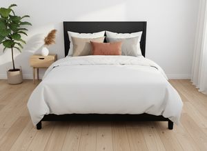 Cadre de lit moderne en bois massif de mangue, éco-responsable, fabriqué à la main, qualité export OEM ODM, mobilier sur mesure - Product Image 4
