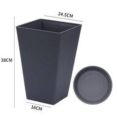 Pots de fleurs sphériques en plastique blanc - Légers, durables, écologiques, en PP avec revêtement en poudre, modernes, pour la maison, le jardin et le sol - Product Image 3