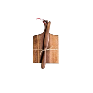 Grande planche à découper en bois naturel massif rectangulaire avec poignée ergonomique, ustensile de cuisine professionnel, planche de boucher - Product Image 3