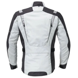 Men's Windproof <b>Motorcycle</b> <b>Jacket</b> Full Sleeve Color Blocked Grey Black All Seasons Riding Wear - Product Image 6