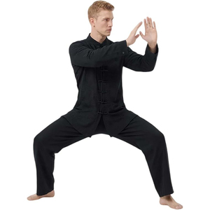 Costume Tang personnalisé avec logo, vente en gros OEM, uniforme traditionnel chinois, veste de Kung Fu - Product Image 2